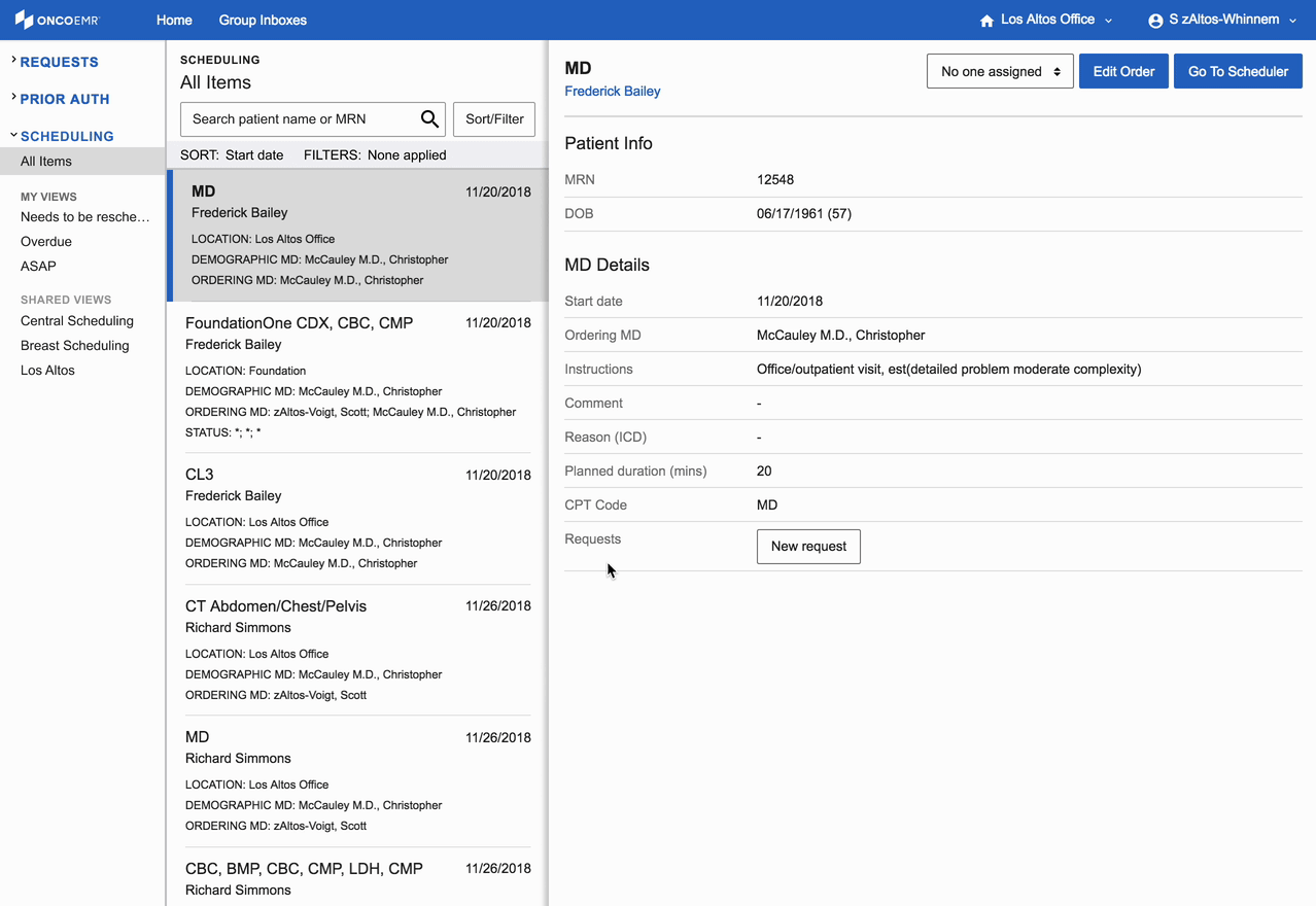 Animation showing how a user would interact with the new workflow